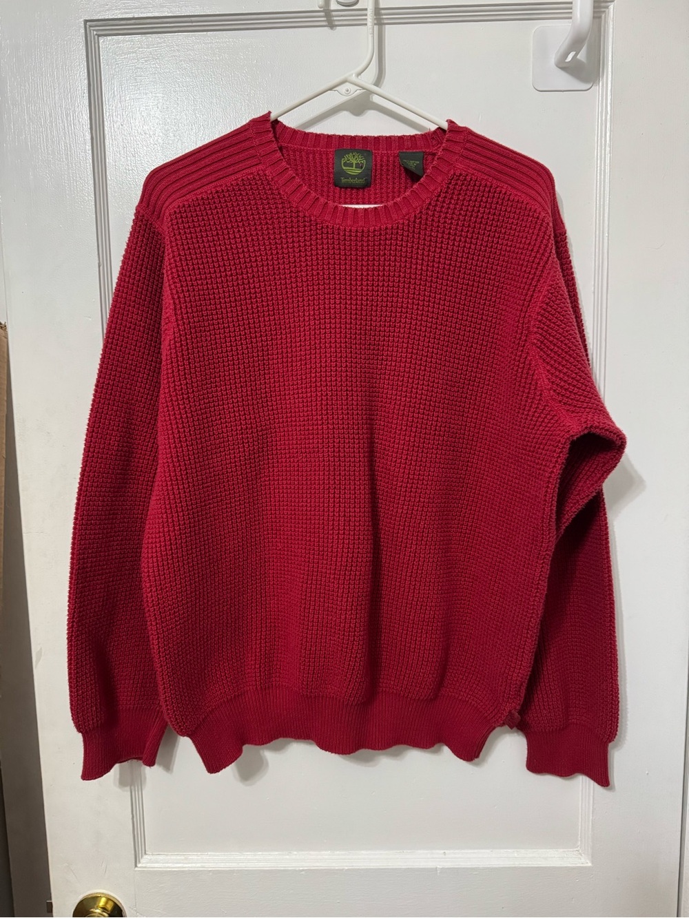 Timberland Men's 100% Cotton Waffle Knit Crewneck Sweater Size Large